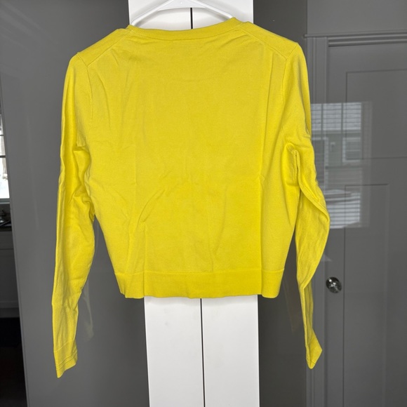 J. Crew New Jackie Cardigan Premium Ultra-fine Cotton Blend Burnished Citron - Picture 3 of 5